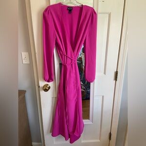 Hot Pink Wrap Dress
